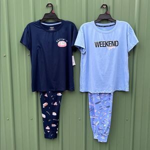 Women’s Ultra Soft Short Sleeve Pajama Lounge Sleep 2, 2-Piece Sets Size S